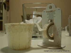 paper tape, plastic pot
