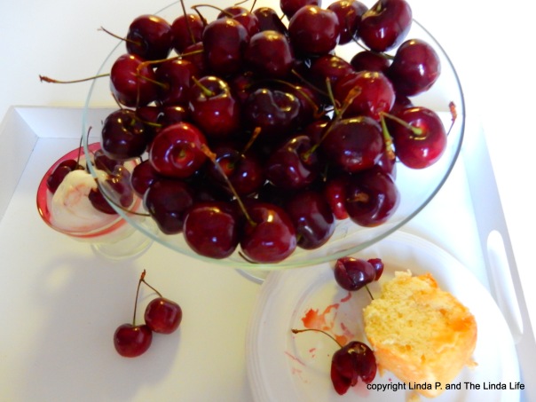 Pitting Cherries 7-24-16 - yummm