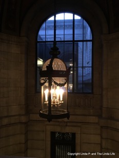 Rounded window facing courtyard at NYPL Stephen A. Schwarzman Building on Fifth Avenue